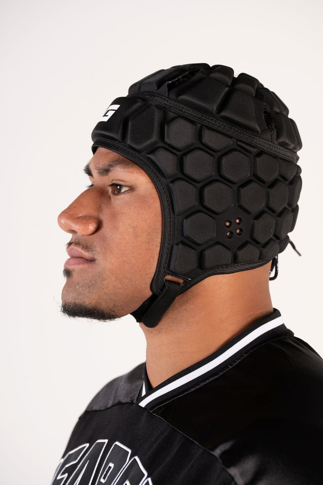 GearFit Eclipse rugby headgear in all black