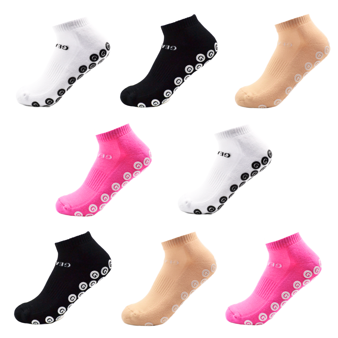 GearFit Ultimate Pilates Pack - eight pairs of Pilates grip socks for $91.80
