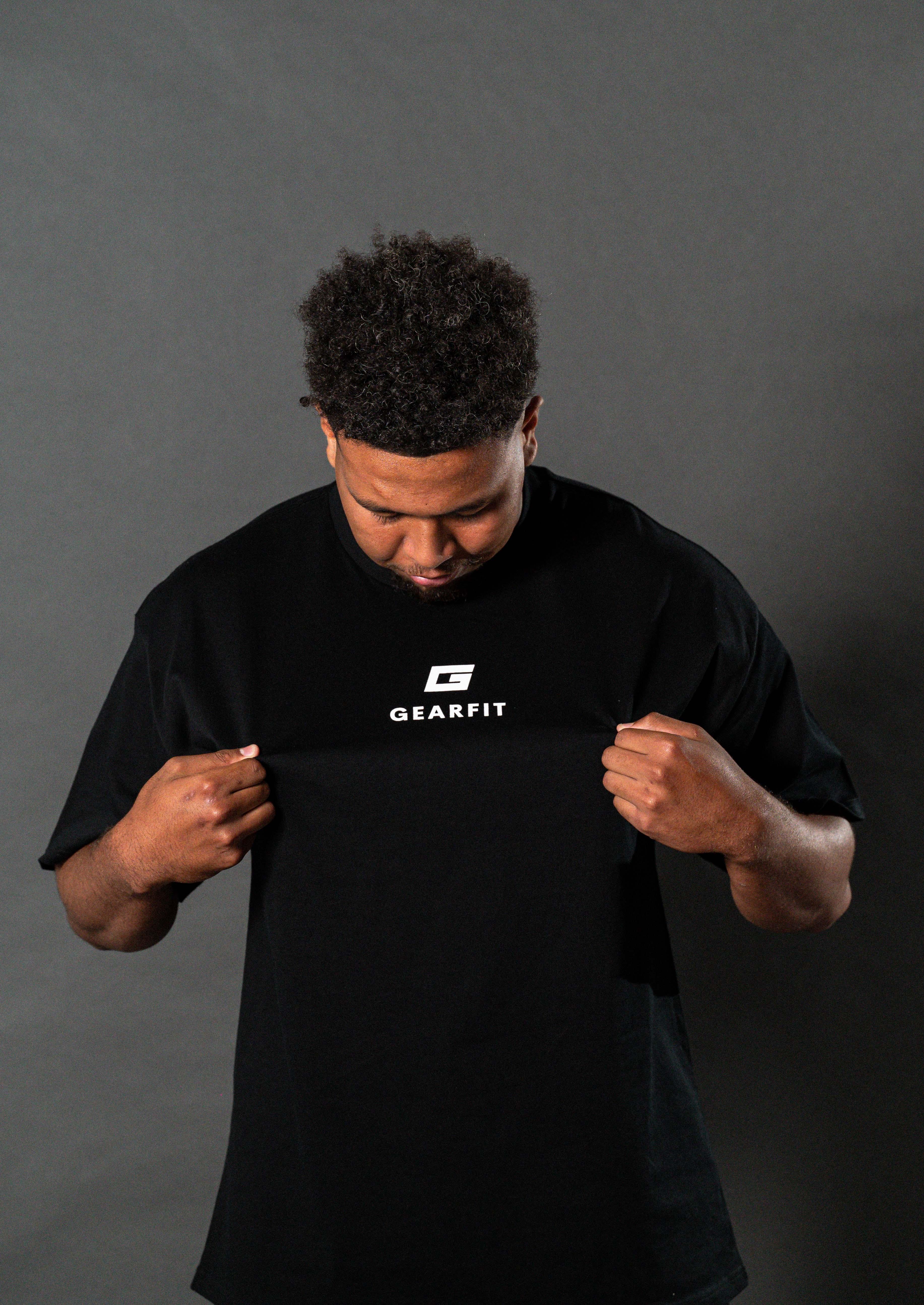 Oversized Active Tee - Black - GEARFIT