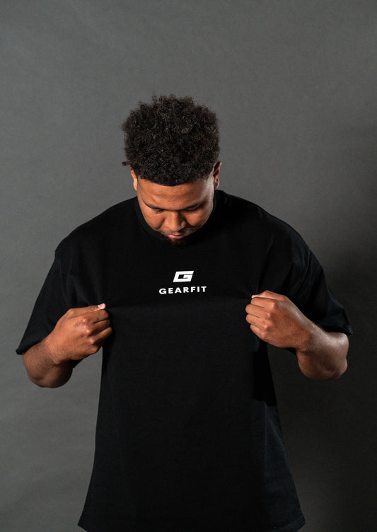 Oversized Active Tee - Black - GEARFIT