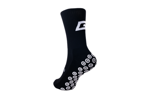 GearFit Eclipse grip socks in all black, back view