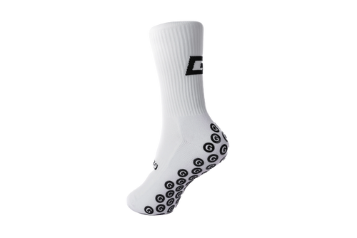 GearFit Halo grip socks in white, back view