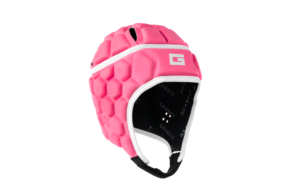 GearFit Rosé rugby headgear in pink